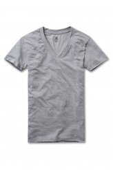 Retro Fit tri-blend heather grey deep v-neck undershirt