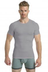 EVO TENCEL light grey crew neck lightweight undershirt. Made in USA