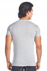 Retro Fit tri-blend heather grey crew neck lightweight undershirt | back