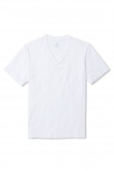 Moisture wicking white v-neck undershirt