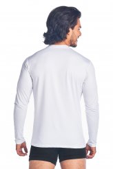Moisture wicking long sleeve crew neck undershirt. Made in America