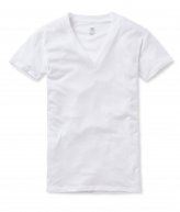 Retro Fit white deep v-neck undershirt