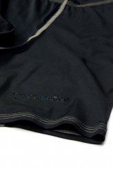 RibbedTee: an underwear manufacturer based in the USA. CoolNylon all-way stretch wicking fabric. Black