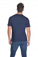 An American Made Navy Blue v-neck TENCEL t-shirt for men.
