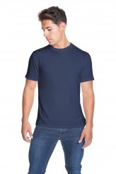 Made in USA Men's T-Shirts. Navy Blue TENCEL crew neck t-shirt for men
