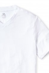 White v-neck TENCEL t-shirt for men. American Made.