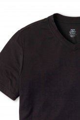 Black v-neck TENCEL t-shirt for men. American Made.