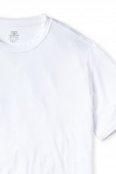 White crew neck TENCEL t-shirt for men. American Made.