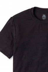 Black crew neck TENCEL t-shirt for men. American Made.
