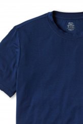 Navy blue crew neck TENCEL t-shirt for men. American Made.